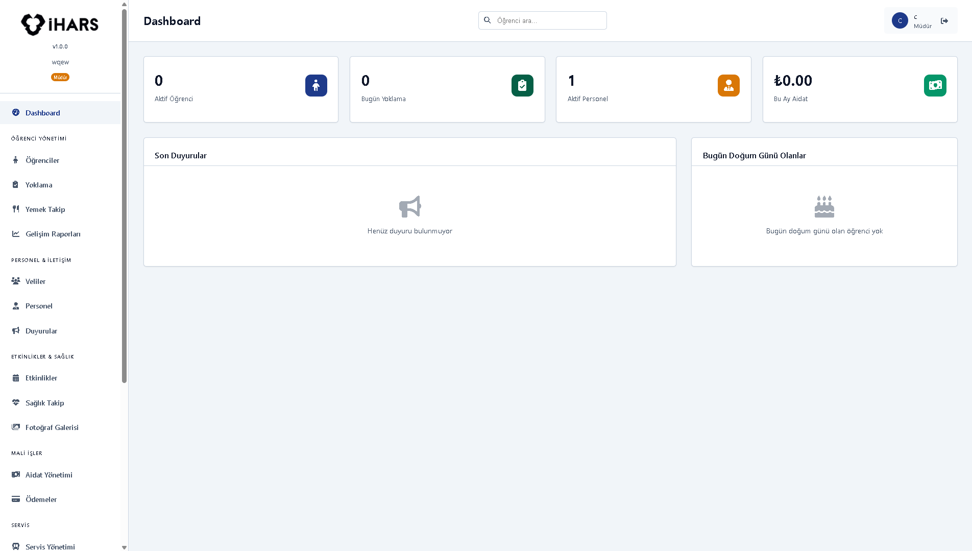 Kreş Yönetim Sistemi